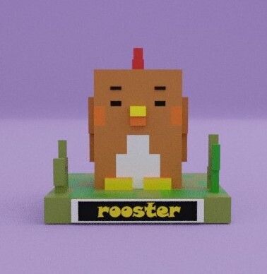 galo-2.jpg minecraft rooster model | STL file for 3D printing