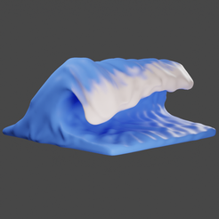 wave-v4.png STL-Datei Meereswellen-Diorama・3D-druckbare Vorlage zum herunterladen