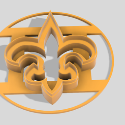 Saints.png STL-Datei NEW ORLEANS SAINTS NFL LOGO・3D-Druck-Idee zum Herunterladen