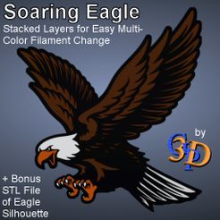 Bald-Eagle-IMG.jpg Fichier STL Aigle à tête blanche en vol Pride of America Wall Art Silhouette・Modèle à télécharger et à imprimer en 3D