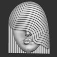 ZBrush-Document.jpg Female face wall art sculpture relief n 4