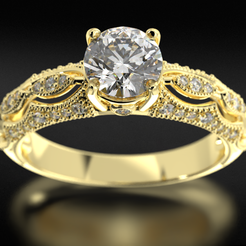 CG-render.2196.png STL file Stylish diamond ring 667・Model to download and 3D print