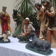 8.png birth manger, christmas scene - complete manger, nativity scene, 9 figures