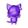 Cat with hole.OBJ cat hooded keychain