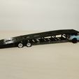 IMG_20230807_223923.jpg 1/64 Scale Greenlight Matchbox Hotwheels 3 CAR TRANSPORT Gooseneck Trailer Truck Transport