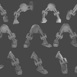 Bioniclegsall.png STL file Bionic Legs Pack 1・3D printable design to download, TexMakes