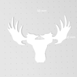 Moose-2.png Moose Head Outline with Antlers, Moose Silhouette, Projection Symbol