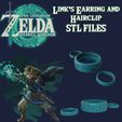 pre1.jpg Archivo STL Pinza para el pelo y pendientes de Link Zelda:Tears of the Kingdom・Objeto imprimible en 3D para descargar