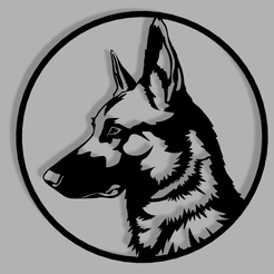 Malinois.png Fichier STL Déco mural Malinois 2・Plan pour imprimante 3D à télécharger