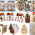2023-11-26-8.png Laser Cut Vector Pack - 500 Assorted Christmas Designs