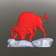 3.png The Majestic Bull with a Fiery Gaze - Rapid Print 2.5D