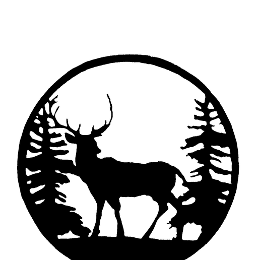 Free STL file deer circle wall art・3D printer design to download・Cults