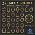 HDFG.jpg 27 Mega Bundle Baroque & Classic Photo Frames - 3D Models STL/OBJ for CNC & 3D Print