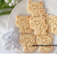 3-OURS.png x3 cookie cutter cute love bear