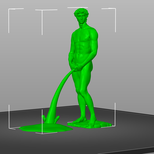 David Pee ✡️ peeing david・ 3D File for ・Cults