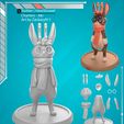 Rabbit_stand.jpg Rabbit jackalope figurine
