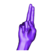 5_SubTool1.stl HAND SIGN LANGUAGE ALPHABET U V W X
