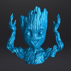 Groot.png Archivo STL Maceta Groot・Plan imprimible en 3D para descargar