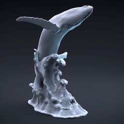 whale_imaji_1.jpg 3D-Datei Sprung eines Buckelwals für den 3D-Druck・3D-Druckvorlage zum Herunterladen, Dino_and_Dog