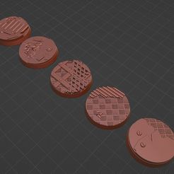 Space-Ork-32mm-bases-x5-01.jpg Archivo 3D Space Ork 32mm Bases x5 wh40k pieza de terreno inspirado・Objeto imprimible en 3D para descargar