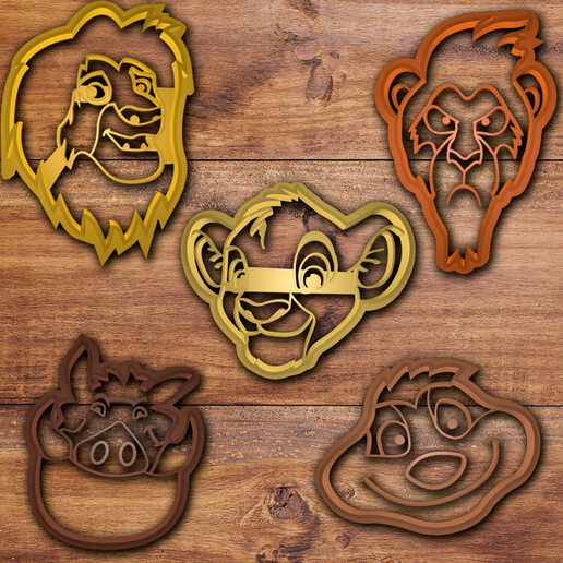 Todo.png Download STL file The Lion king cookie cutter set • 3D printable template, davidruizo