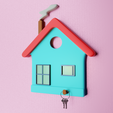 home-hey-holder2.png STL file HOME KEY HOLDER・3D print model to download