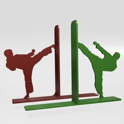 Karate-Bookends.jpg Datei STL Karate Buchstützen・Design für 3D-Drucker zum herunterladen