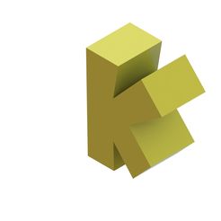K3.JPG Бесплатный STL файл Letter K・Модель 3D-принтера для скачивания
