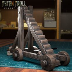 SiegeLadder.jpg STL file Siege Ladder [Pre-Supported]・Model to download and 3D print, TytanTroll_Miniatures