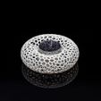 1.jpg Free STL file Voronoi donut candle holder・3D printer model to download