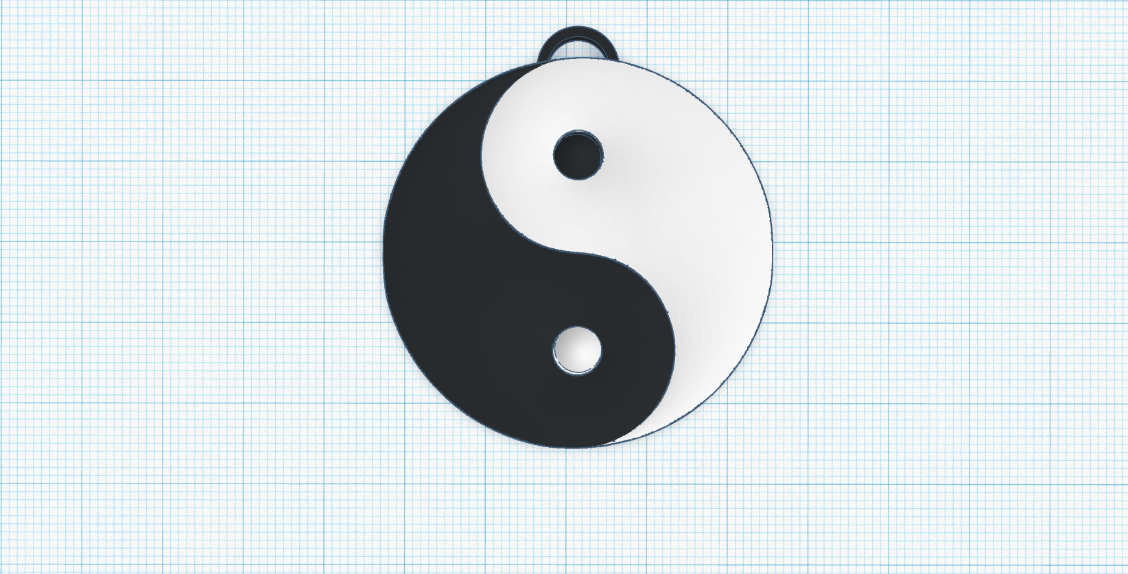 ying-yang.png 3D-Datei Yin-Yang-Symbol Schlüsselanhänger, Ying-Yang-Anhänger・3D-Druckvorlage zum Herunterladen, Allexxe