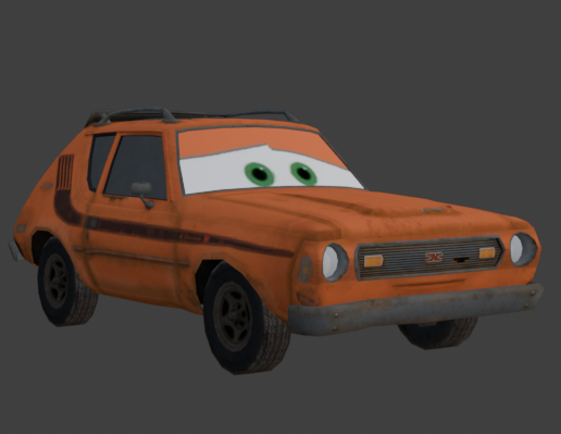 Grem 3D Model - 1951 Gremlim Plymouth Belvedere (Cars Movie) Printable STL File 3D model