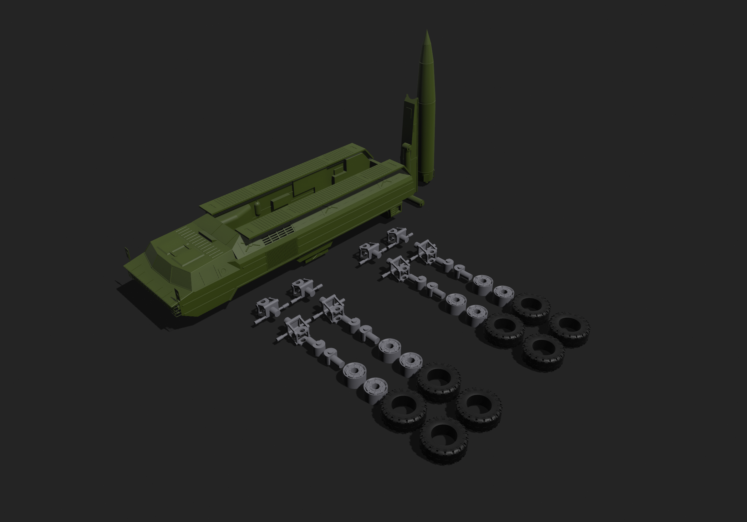 STL file Rocket Artillery 9K79-Tochka Printable・3D printing template to ...