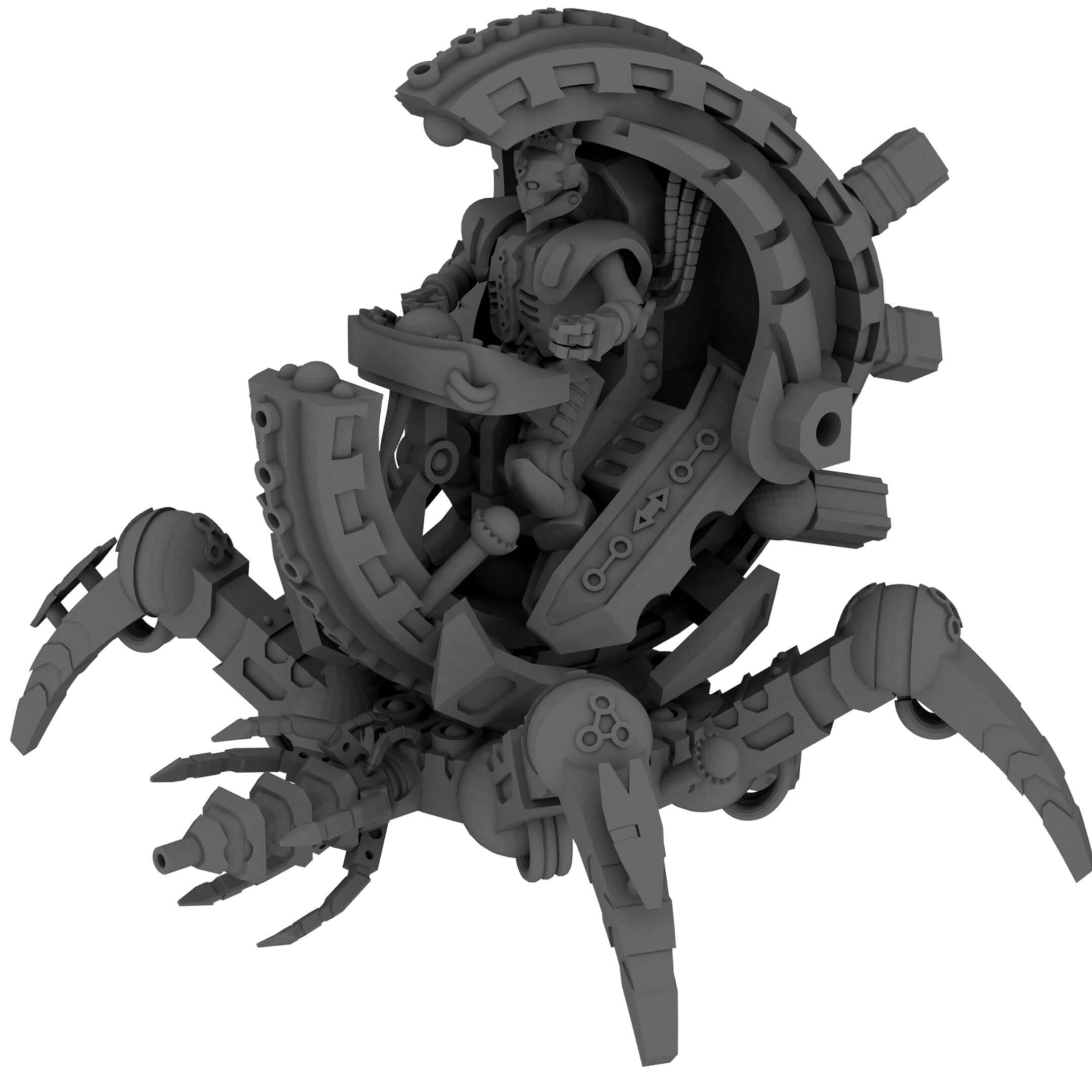 Tomb-guardian-crawler-bike.jpg Fichier 3D Tomb sentinel crawler et two foot soliders (Sci Fi Resin Miniatures)・Objet pour imprimante 3D à télécharger, MysticPigeonGaming