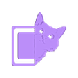 Sneaky cat bookmark_V4.stl Marcador de gato escondido