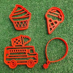 nieve.jpg Free 3D file Ice Cream Cookies cutter set・Design to download and 3D print