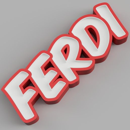 NAMELED FERDI - LED LAMP WITH NAME 3D model