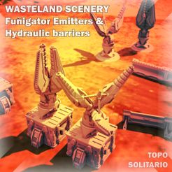 Emitters-and-barriers-01.jpg Free STL file Wasteland Scenery・Object to download and to 3D print