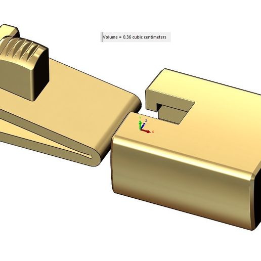 volume1.jpg Archivo STL Modelo de impresión en 3D de un simple cierre de caja・Diseño de impresora 3D para descargar, RachidSW