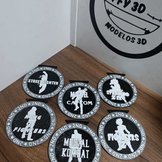 medallas para videojuegos segundo lugar 3D model