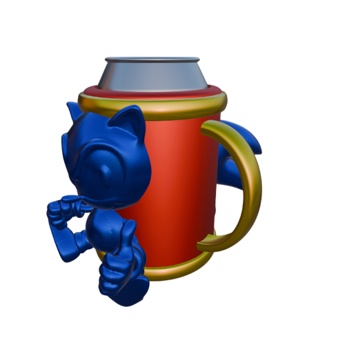 image-Photoroom.png Sonic Can/Mug Stand - Collectible 3D Stand - STL and Blender Files for Printing
