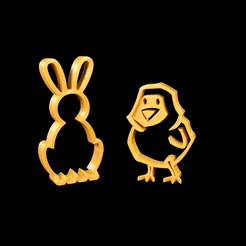 DSC_0546-n.png Fichier STL Lapin et poussin - décoration de Pâques・Objet imprimable en 3D à télécharger
