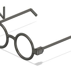 2022-04-20_12-17-03.jpg Free STL file Harry Potter Glasses - Sturdy and Easy to Print!・3D printing template to download, 3DChanh