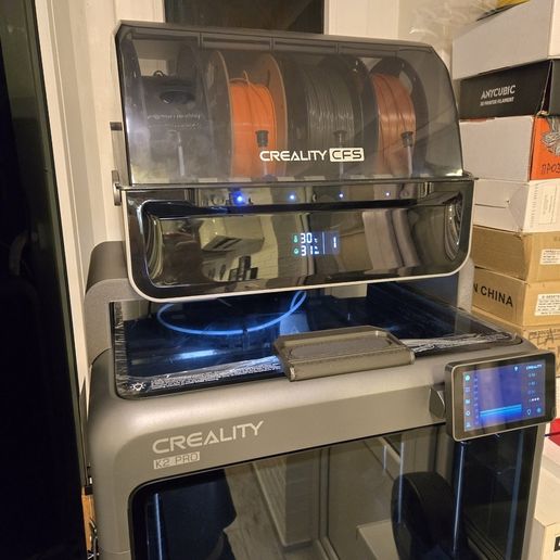 Handle for the top cover of Creality K2 Pro and supports for lifting the CFS - 3D model önizlemesi