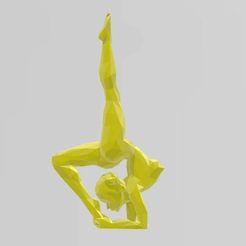 Capture2.jpg Fichier STL Low poly Printable Dancer Yoga Art・Modèle pour imprimante 3D à télécharger
