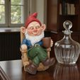 07.jpg Gnome Relaxing in a Rocking Chair with Coffee