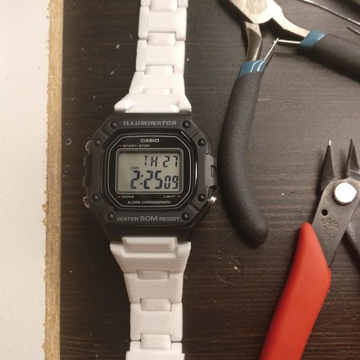 Casio W218H Combi-style bracelet - 3D model önizlemesi