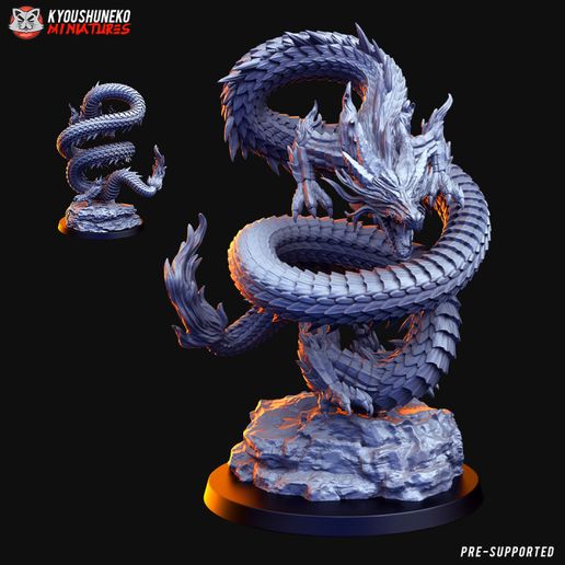 🚰 mizuchi water dragon・ STL File for ・Cults
