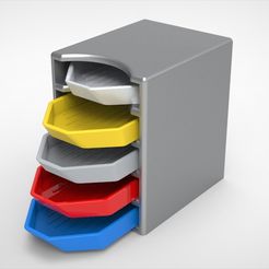 Kürbis.cults3d.138.jpg Fichier STL DOCK GARAGE TOWER DIAMOND PAINTING TRAY 5 PIECES SMALL・Objet imprimable en 3D à télécharger