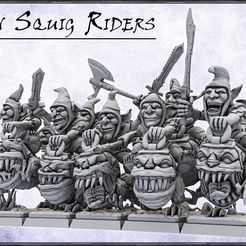 F GoBLin Saurg RipERS Goblin Squig Riders Unit - 28mm Miniatures
